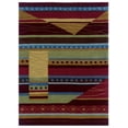 thumbnail image 1 of Linon Trio Conley Polyester 8'x10' Area Rug in Green & Garnet, 1 of 2