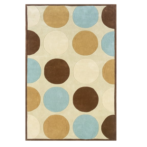 Linon Trio Devi Hand Tufted Polyester 60" x 84" Rug in Tan Brown