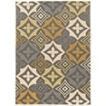 thumbnail image 1 of Linon Trio Emblem Hand Tufted Polyester 5'x7' Area Rug in Gray, 1 of 5