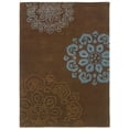 thumbnail image 1 of Linon Trio Forest Hand Tufted Polyester 5'x7' Rug in Chocolate Brown, 1 of 3