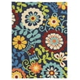 thumbnail image 1 of Linon Trio Frond Hand Tufted Polyester 1'10"x2'10" Rug in Blue, 1 of 3