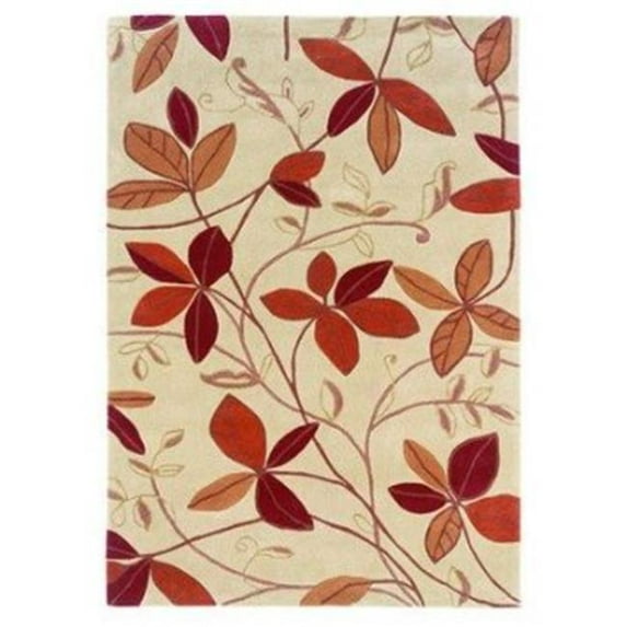 Linon RUG-TAD0257 5 x 7 ft. Trio Tufted Indoor Area Rug - Tan & Rust