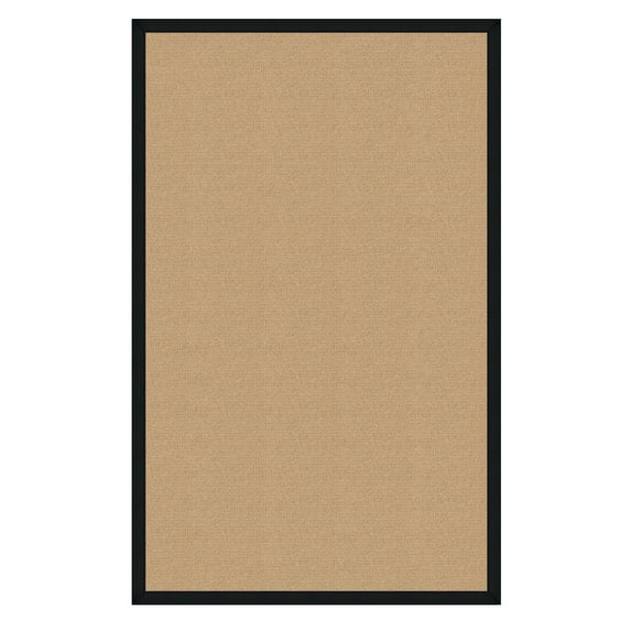 Linon Home Décor Athena Area Rug or Runner Collection, sisal and Black, 4' x 6'