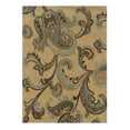 thumbnail image 1 of Linon Trio Lahour Polyester 1'10"x2'10" Accent Rug in Beige & Blue, 1 of 3
