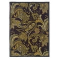 thumbnail image 1 of Linon Trio Lahour Polyester 8'x10' Area Rug in Aubergine & Green, 1 of 3