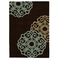 thumbnail image 1 of Linon Trio Medallion Hand Tufted Polyester 5'x7' Rug in Chocolate Brown, 1 of 6