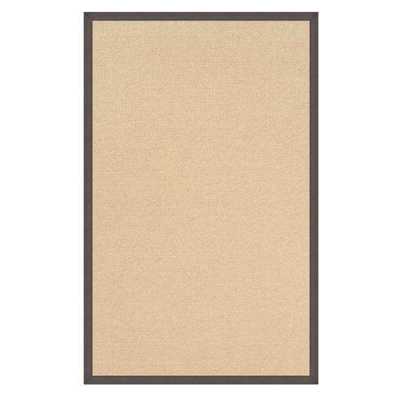 Linon Home Décor Athena Area Rug or Runner Collection, Natural and Slate, 4' x 6'