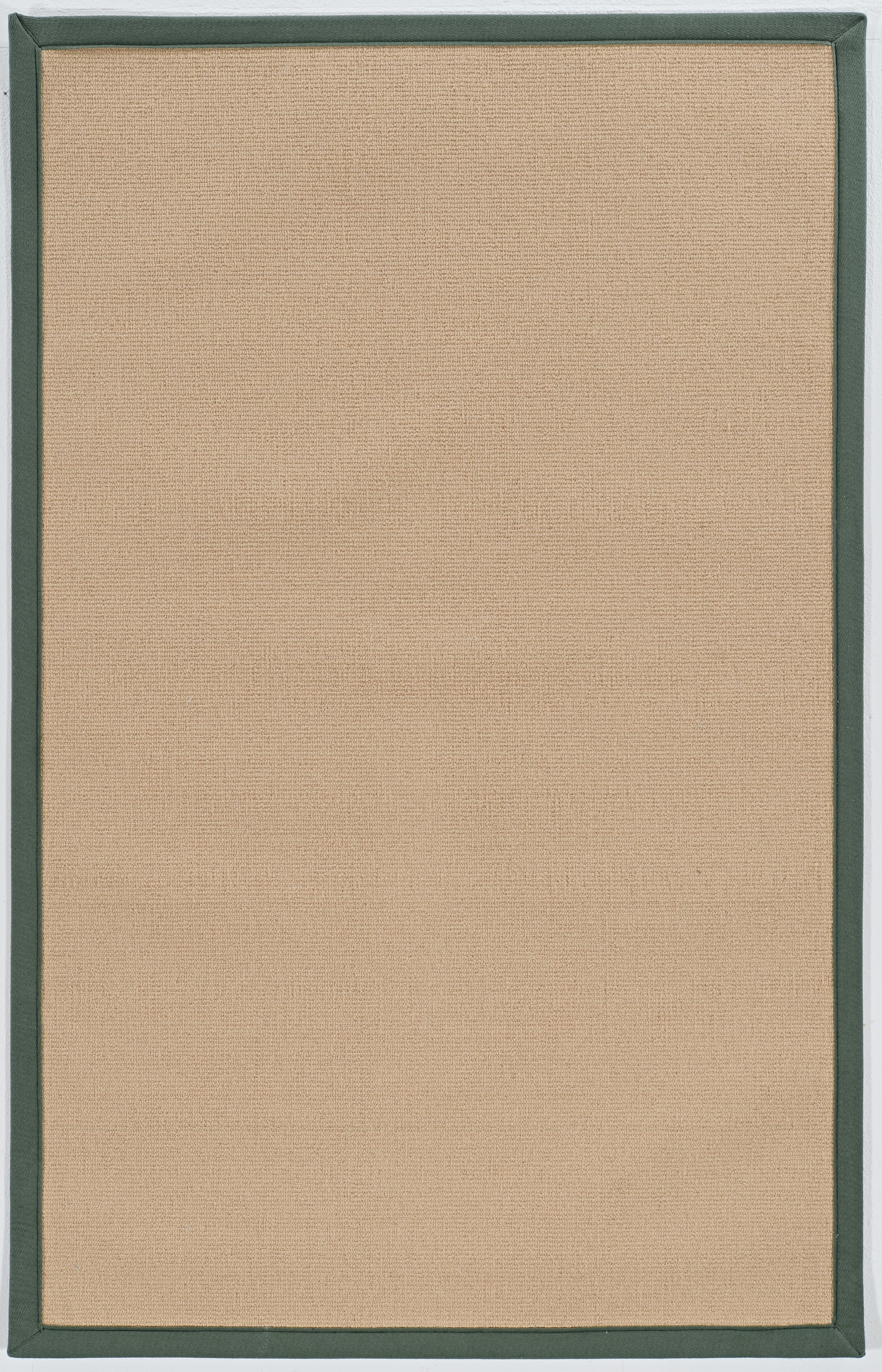 Handcrafted Beige and Green Cotton Rectangular Rug, 8' x 10'