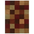 thumbnail image 1 of Linon Trio Open Flowers Polyester 8'x10" Area Rug in Chocolate & Pumpkin, 1 of 5