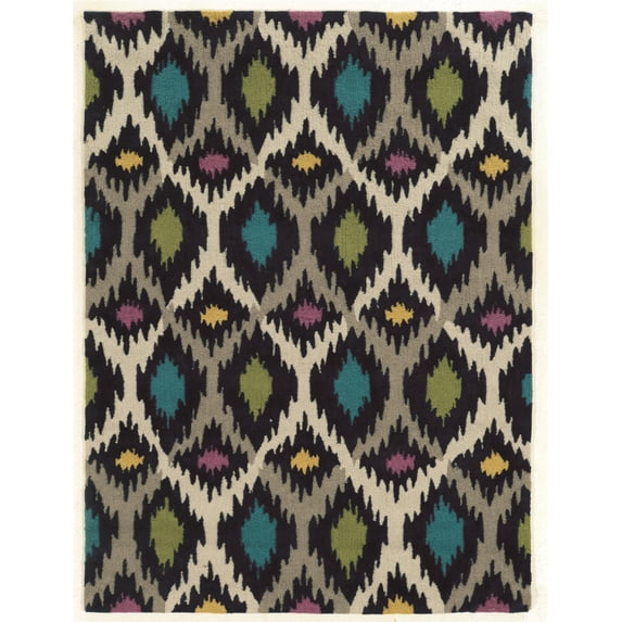 Linon Trio Paxton Hand Tufted Polyester 8'x10' Rug in Gray