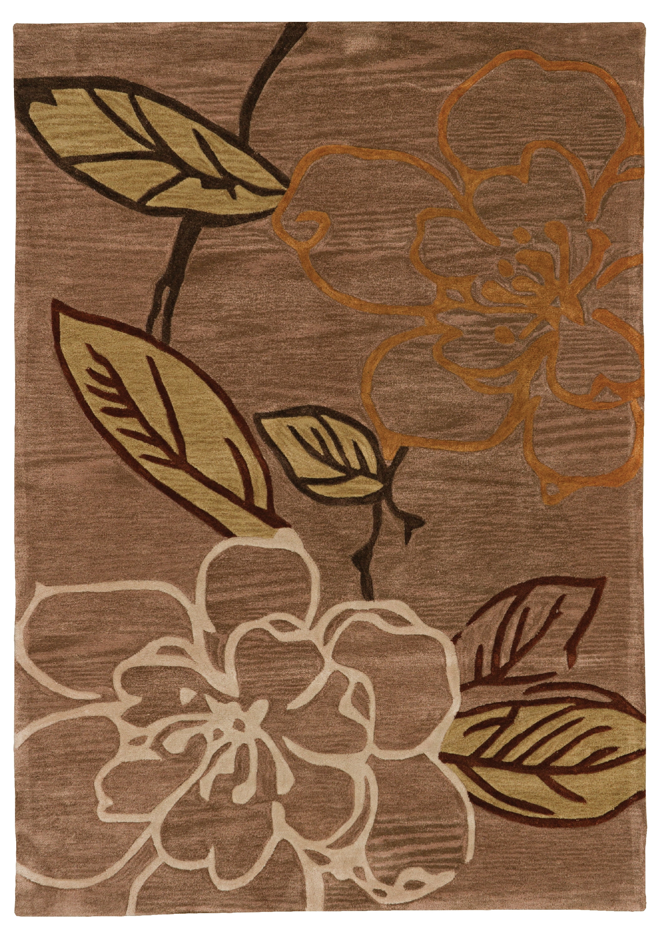 Linon Trio Space Dyed Floral Area Rug