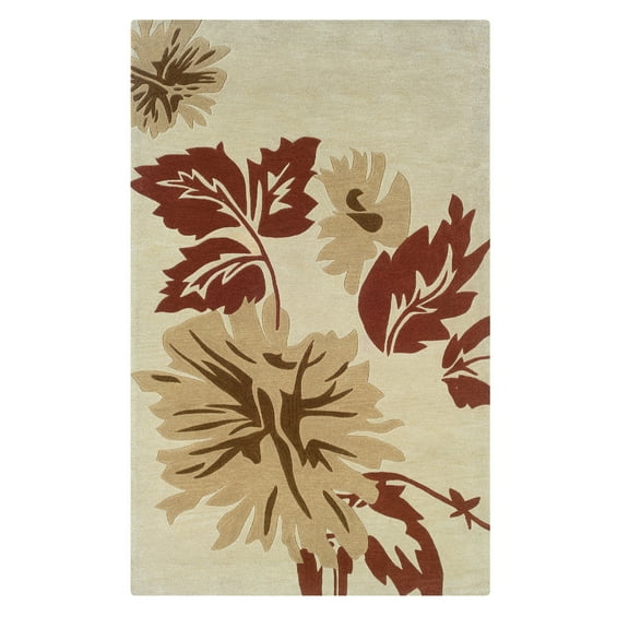 Linon Trio with a Twist Floral Area Rug
