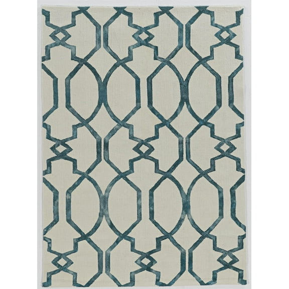 Linon Tripoli Catalon Polyester 5'x7' Area Rug in Ivory