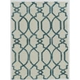 thumbnail image 1 of Linon Tripoli Catalon Polyester 8'x10' Rug in Ivory and Teal, 1 of 5