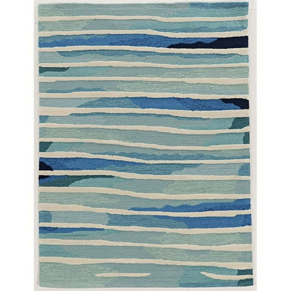 Linon Tripoli Silt Hand Tufted Polyester 2'x3' Rug in Ivory