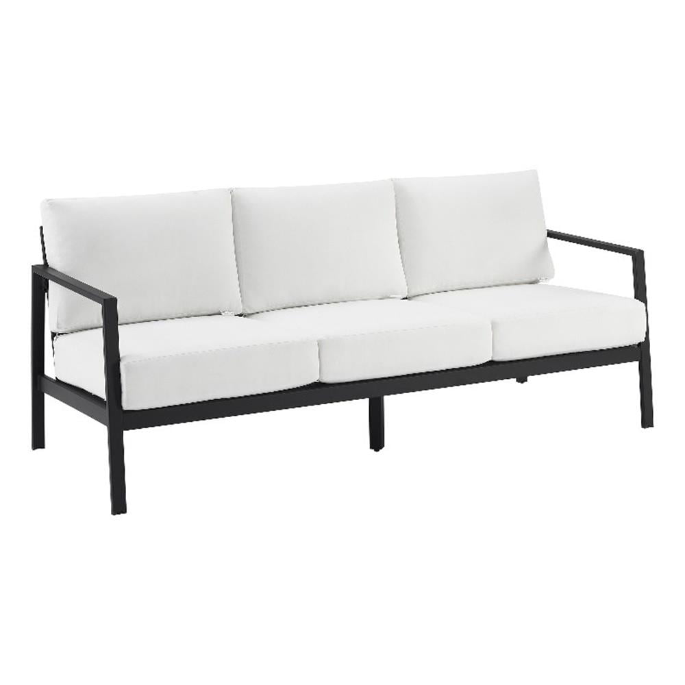 Linon Turner Metal Patio Garden 3 Seater Sofa with Lightweight Aluminum ...