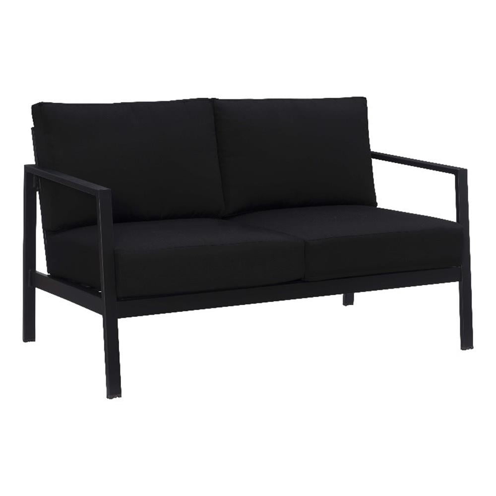 Linon Turner Lightweight Metal Patio Loveseat, Outdoor Deck Furniture ...