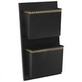 thumbnail image 1 of Linon Two Slot Wall Mailbox, Black and Gold Dots, Assembled, 1 of 4