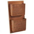thumbnail image 1 of Linon Two Slot Wall Mailbox, Copper, Fleur-de-lis, Assembled, 1 of 5