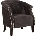 thumbnail image 1 of Linon Tyrone Tufted Barrel Chair, Charcoal, 18 inch Seat Height, 1 of 4