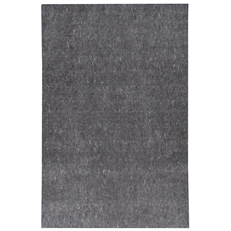 Contemporary Home Living 4' x 6' Dual Side Solid Area Throw Rug Pad - Gray
