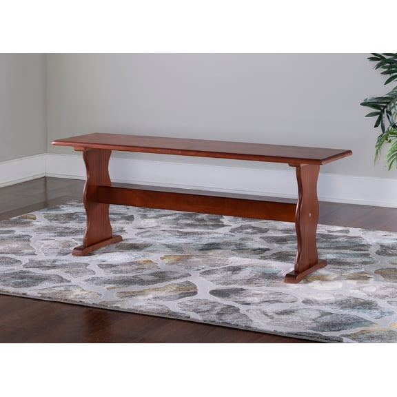Linon Varden Farmhouse Dining Bench, Walnut