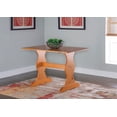 thumbnail image 1 of Linon Varden Nook Dining Table, Farmhouse Trestle Base, Solid Pine, Honey Finish, Compact 4-Person Seating, 1 of 8