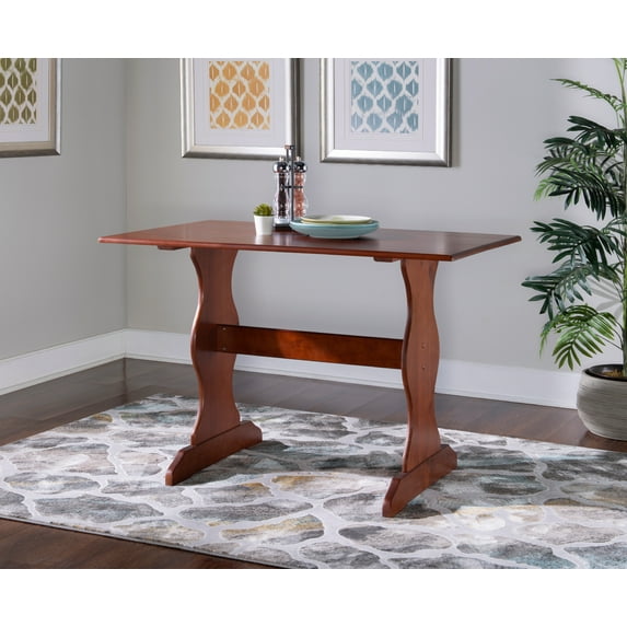 Linon Varden Walnut Farmhouse Dining Table