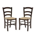 thumbnail image 1 of Linon Varney Indoor Ladder Back Dining Chair, Set of 2, Walnut, 1 of 13