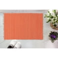 thumbnail image 1 of Contemporary Home Living 1.75' x 2.75' Reversible Handwoven Solid Area Throw Rug - Coral Orange, 1 of 6