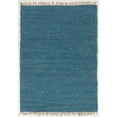 thumbnail image 1 of Linon Home Decor Verginia Berber Boucle Wool Rug Teal Green 7'10" x 10'4" Jute 0.51 - 0.75 inch Reversible,Handmade 8' x 10' Indoor,Handmade Living, 1 of 5