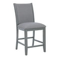 thumbnail image 1 of Linon Vern Set of 2 Light Gray Upholstered Wood Counter Stools in Gray Stain, 1 of 7