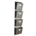 thumbnail image 1 of Linon Vertical 14.60 x 3.90 x 45.90 in Gray Metal Four-Slot Mailbox, 1 of 4
