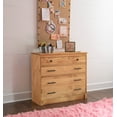 thumbnail image 1 of Linon Vikki 3-Drawer Bookcase Chest, Rustic Honey, 1 of 18