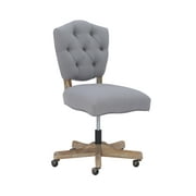 Linon Vinson Office Chair with Swivel, 275 lb. Capacity, Gray