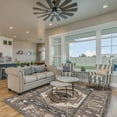 thumbnail image 1 of Linon Vintage Gray and Blue Aztec Area Rug, 8' x 10', 1 of 3