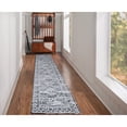 thumbnail image 1 of Contemporary Home Living 2' x 10' Geometric Medallion Rectangular Area Throw Rug Runner - Gray and, 1 of 4