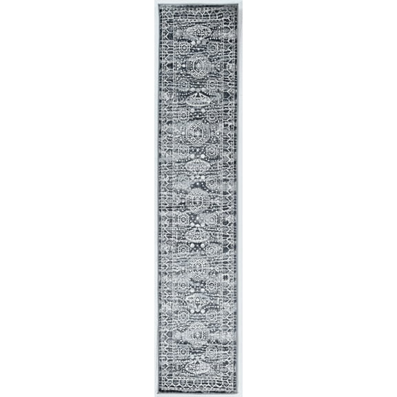 Linon Vintage Runner Rug, Gray and Charcoal, 2' x 10'