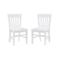 thumbnail image 1 of Linon Virden Farmhouse Style Slat Back Children's Chair, Set of 2, Snowy White Finish, 1 of 11