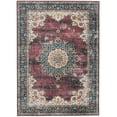 thumbnail image 1 of Linon Washable Adams Polyester 5'x7' Rug in Ivory, 1 of 20
