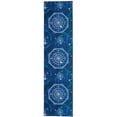 thumbnail image 1 of Linon Washable Declan Polyester 2'x8' Rug in Blue, 1 of 18