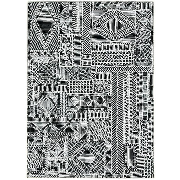Linon Washable Kylen Polyester 2'x3' Rug in Ivory