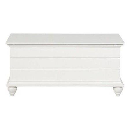 Linon  Whitehurst Cedar Storage Chest Storage Benches, Entryway White Painted Shoe Storage, Flip Top