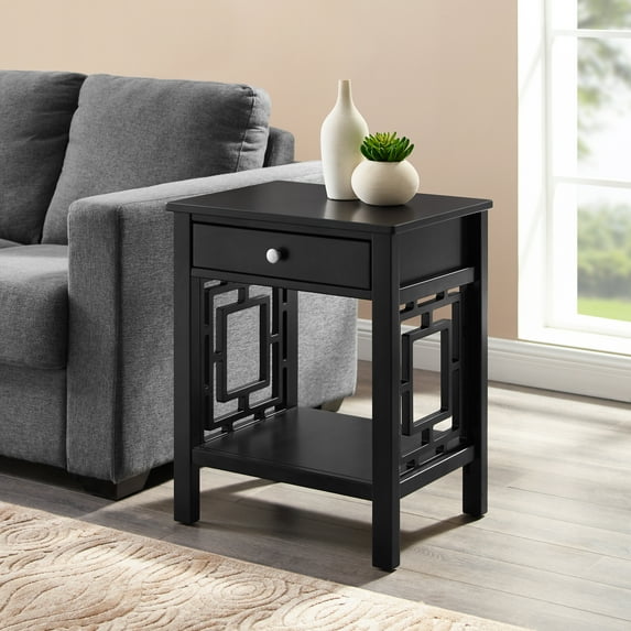 Linon Whitley One-Drawer End Table, Multiple Finishes