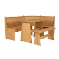 thumbnail image 1 of Linon Wickford 3-Piece Coastal Corner Breakfast Nook Dining Set with Storage, Natural, 1 of 13