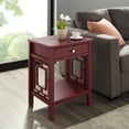 thumbnail image 1 of Linon Williams Single Drawer End Table - Merlot, 1 of 9