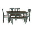 thumbnail image 1 of Powell Willow 6-Piece Dining Set, Distressed Brown and Teal Blue, 1 of 15