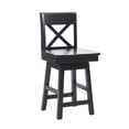 thumbnail image 1 of Linon Wilton 24" Indoor Swivel Counter Stool, Black, 1 of 10