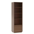 thumbnail image 1 of Linon Winston 4-Shelf Mid-Century Bookcase with Adjustable Shelves and Drawer, Walnut, 1 of 11