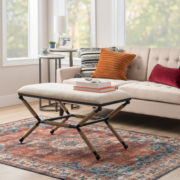 Metal frame sale ottoman